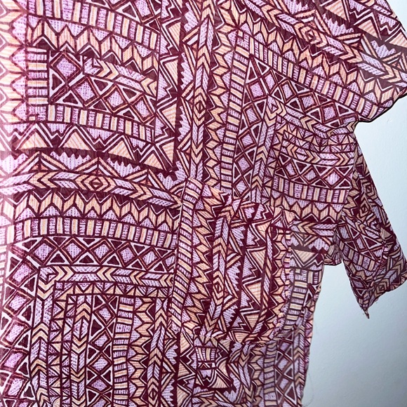 Arizona Jean Co Multicolor Shrug Cover-up XS- S Open Front Cardigan 2-Pockets - Picture 4 of 8